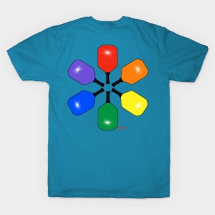 Rainbow Paddles (crest + back) T-Shirt